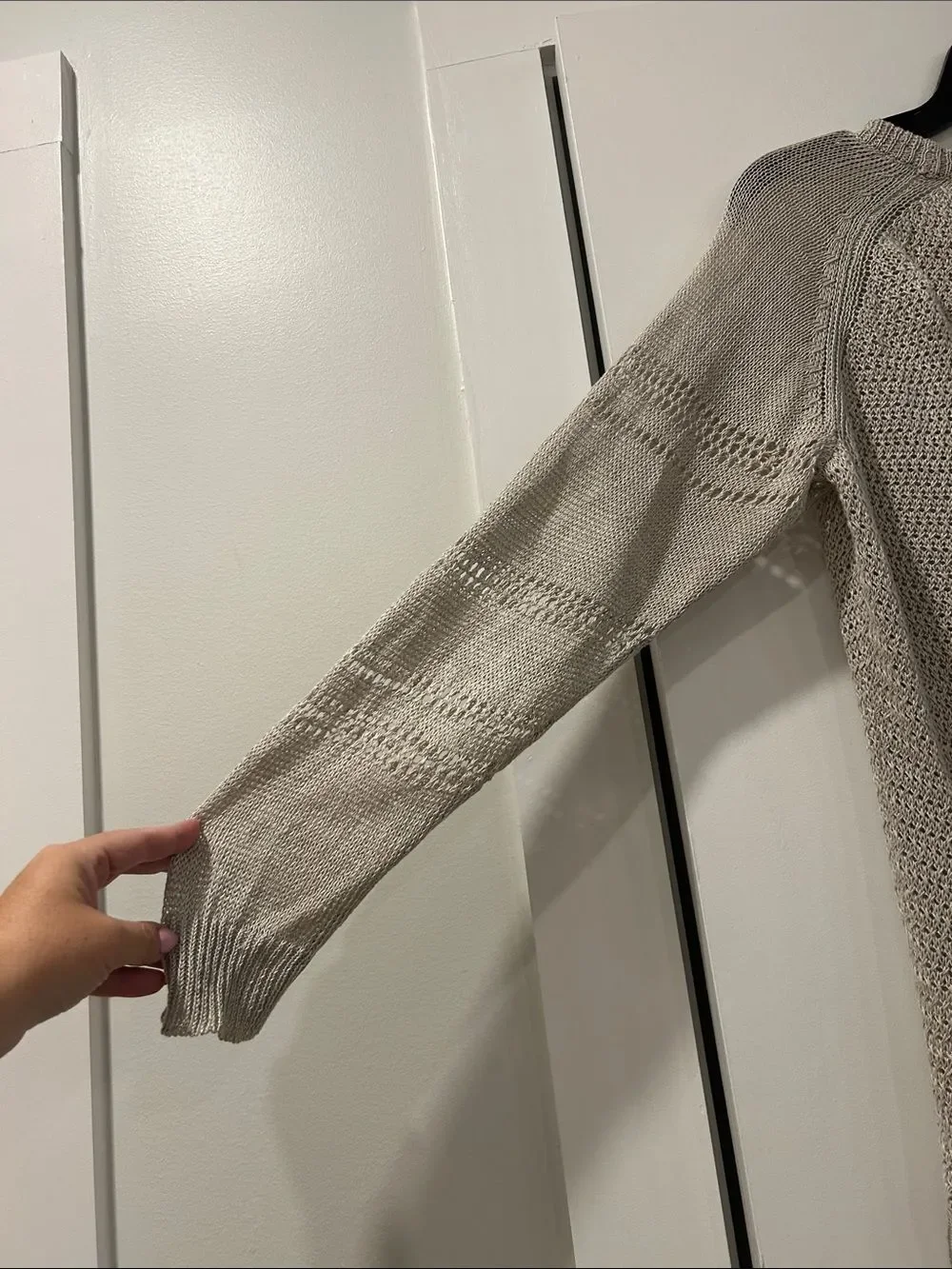 Joie Beige Linen Sweater, Size Large